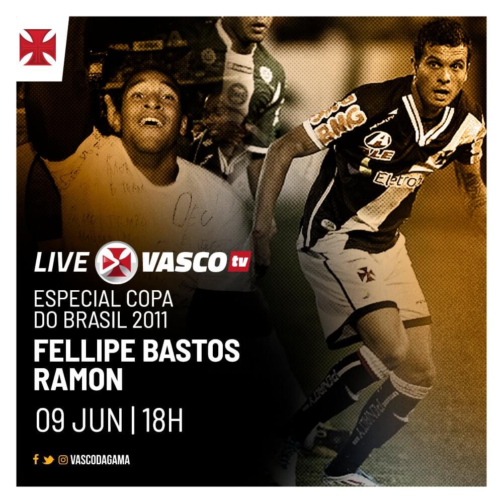 Vasco TV realizará live especial dos 9 anos da conquista da Copa do Brasil