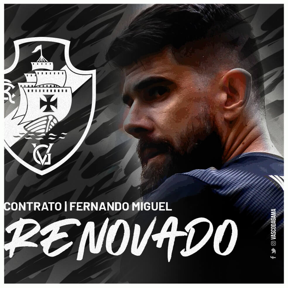 Fernando Miguel renova com o Vasco até 2022