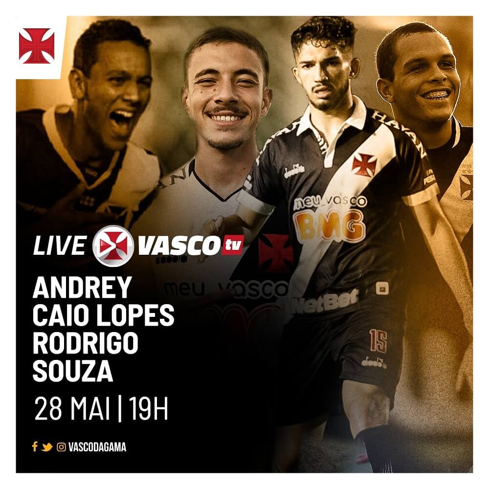 Vasco TV realizará live nesta quinta-feira