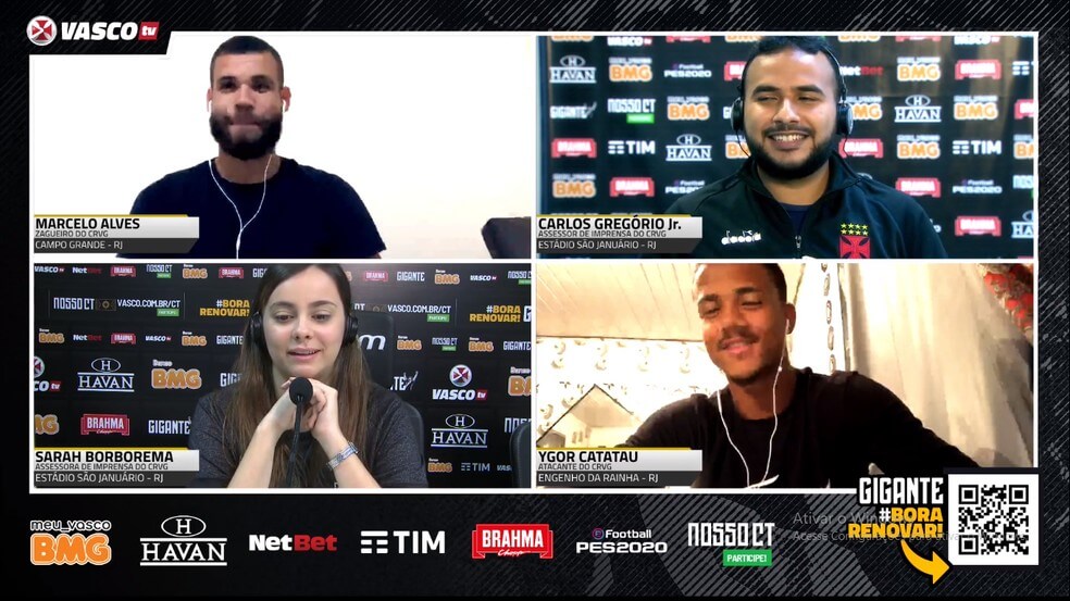 Marcelo e Catatau foram anunciados pelo Vasco em live