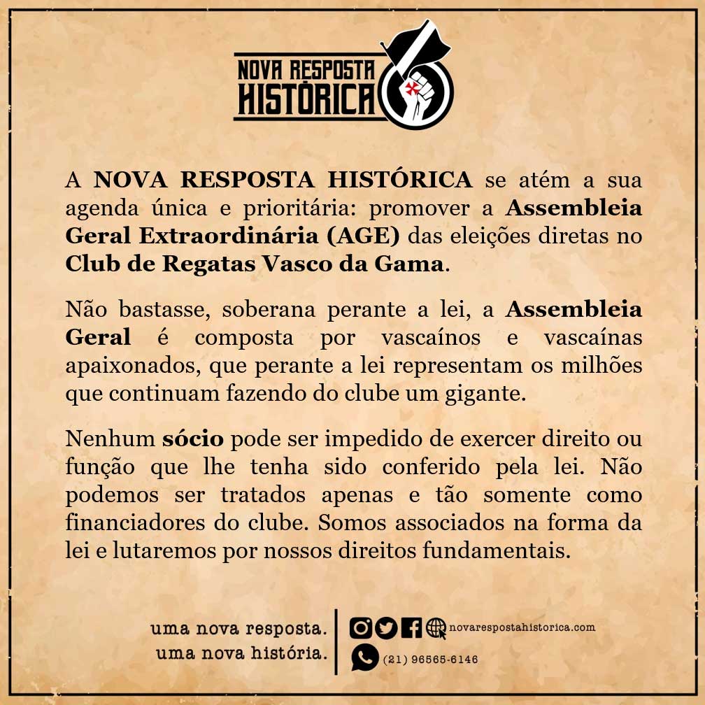 Nota da Nova Resposta Histórica