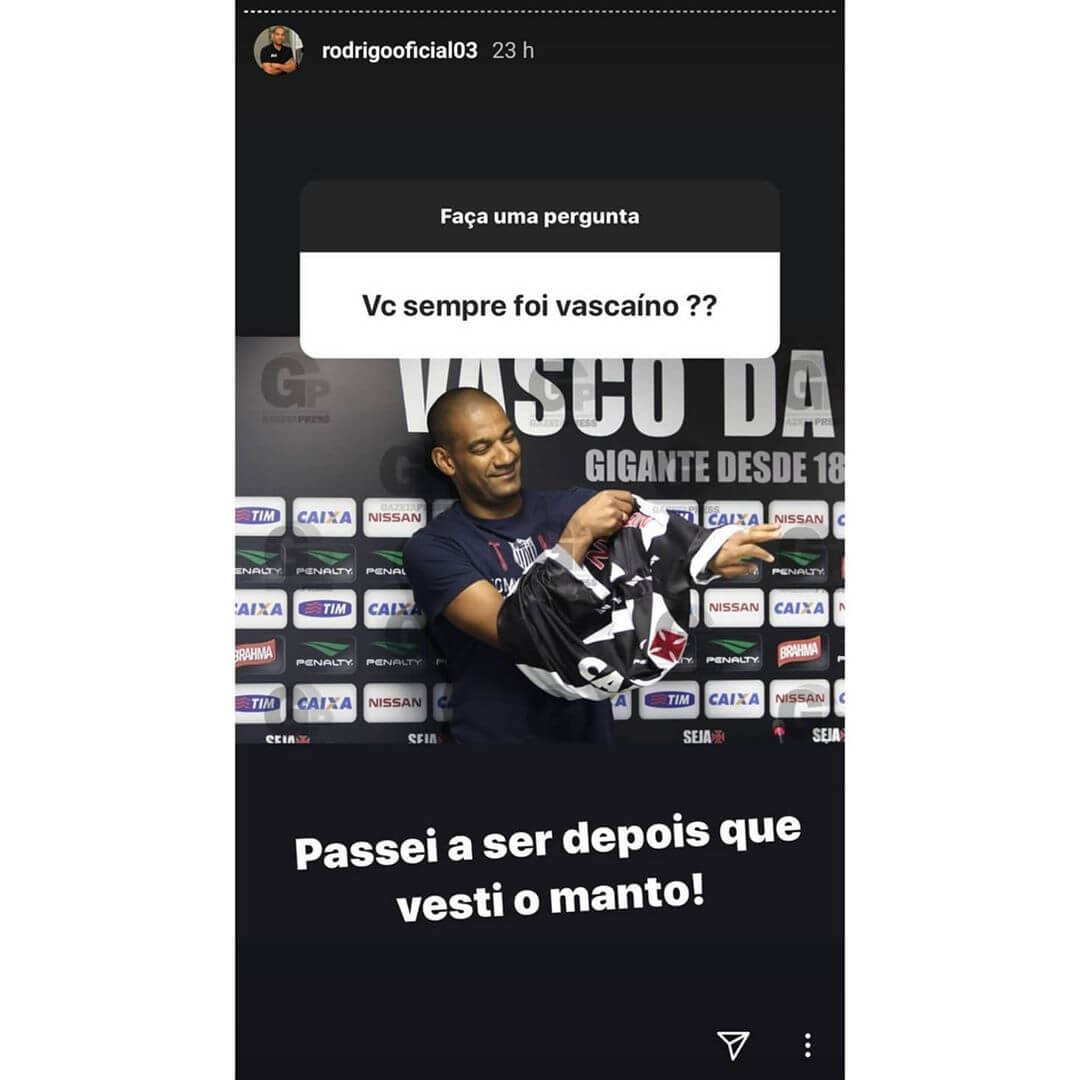 Rodrigo se tornou vascaíno