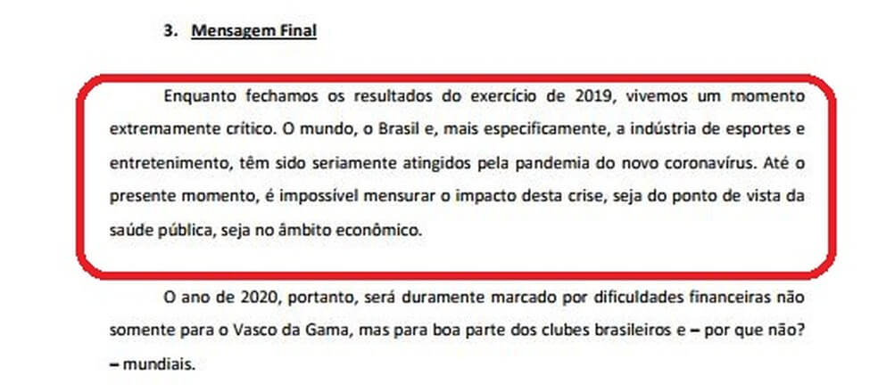 Campello projeta menos gastos no Vasco