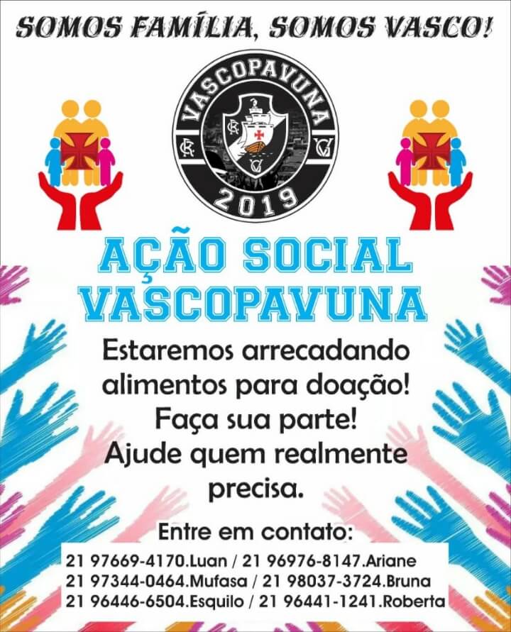 VascoPavuna 2019 está preparando uma ação social na região