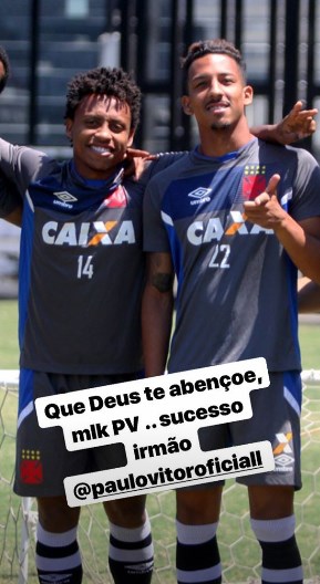 Caio Monteiro deseja boa sorte a Paulo Vitor