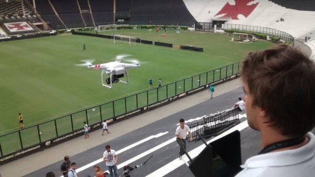 Drone chamou atenção no treino desta segunda