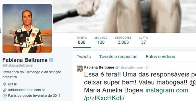 Twitter da Fabiana Beltrame