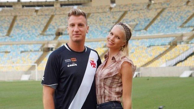 Maxi López e Daniela Christiansson