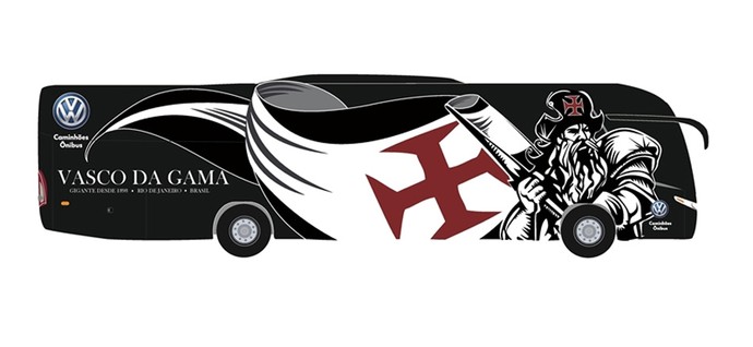 Pintura vencedora do ônibus do Vasco 