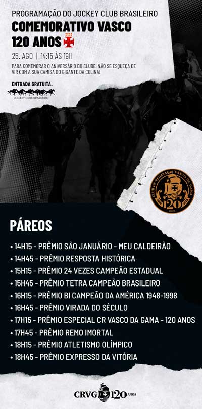 Programação do Jockey Club Brasileiro