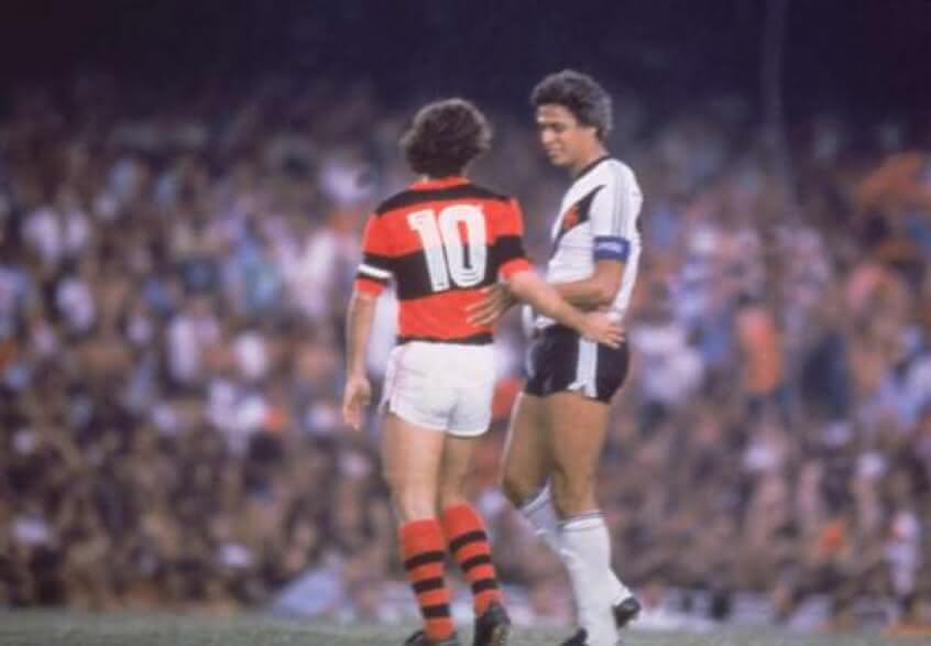 ídolos de Vasco e Flamengo, Roberto Dinamite e Zico anos 80