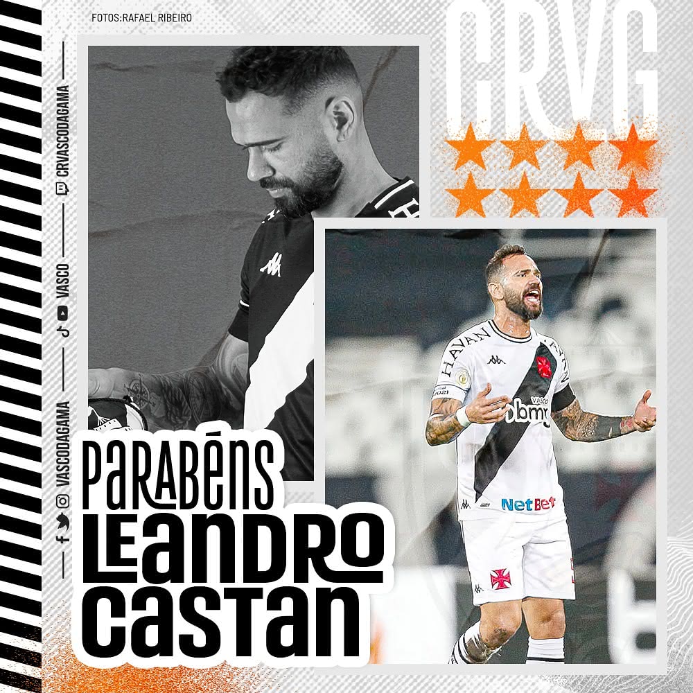 Vasco parabenizou Leandro Castan