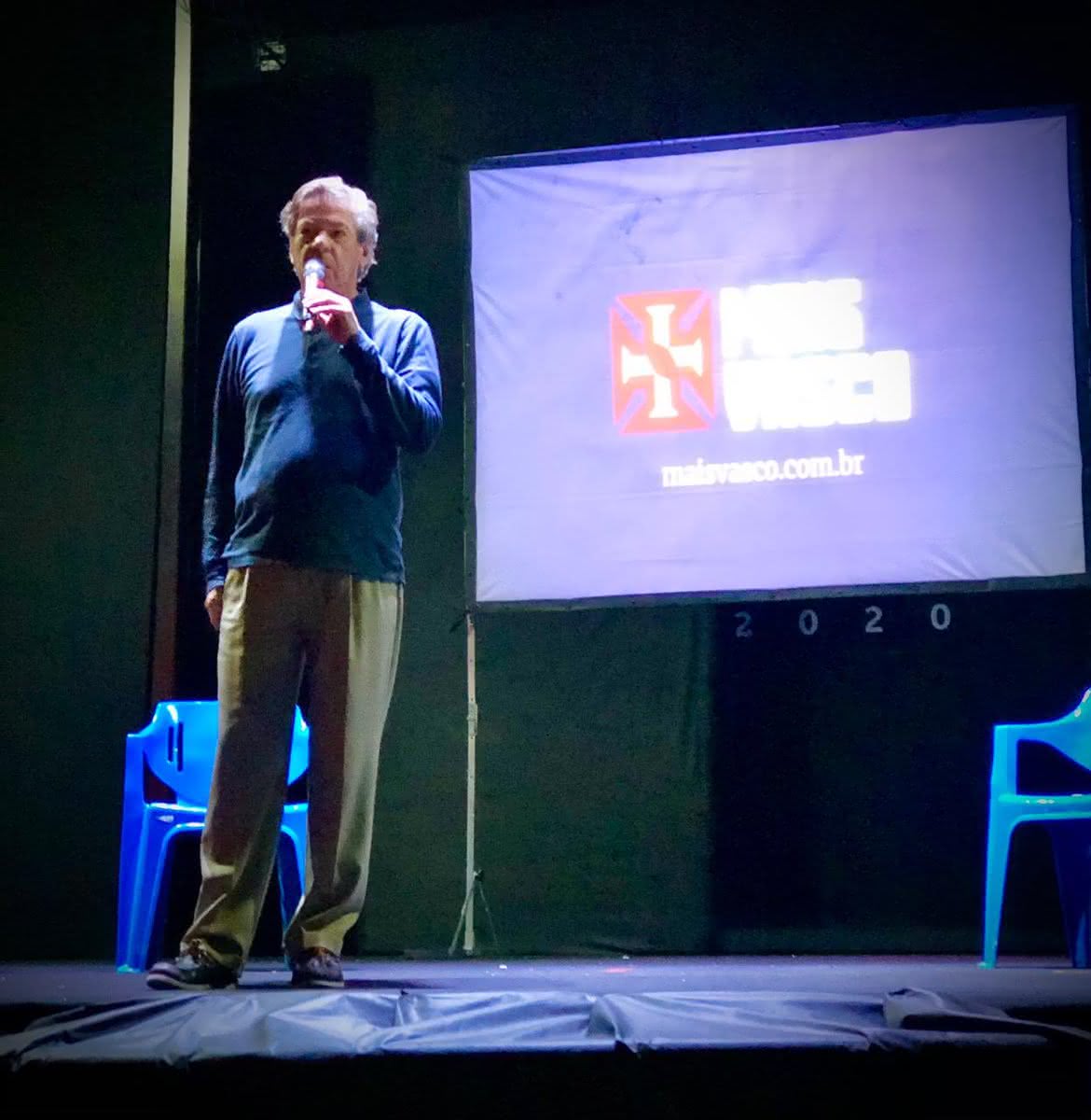 Jorge Salgado em encontro no Tijuca Tênis Clube