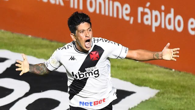 Germán Cano comemora gol contra o Fluminense