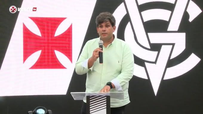 André Luiz Vieira, ex-VP de finanças do Vasco (Foto: reprodução/Vasco TV)