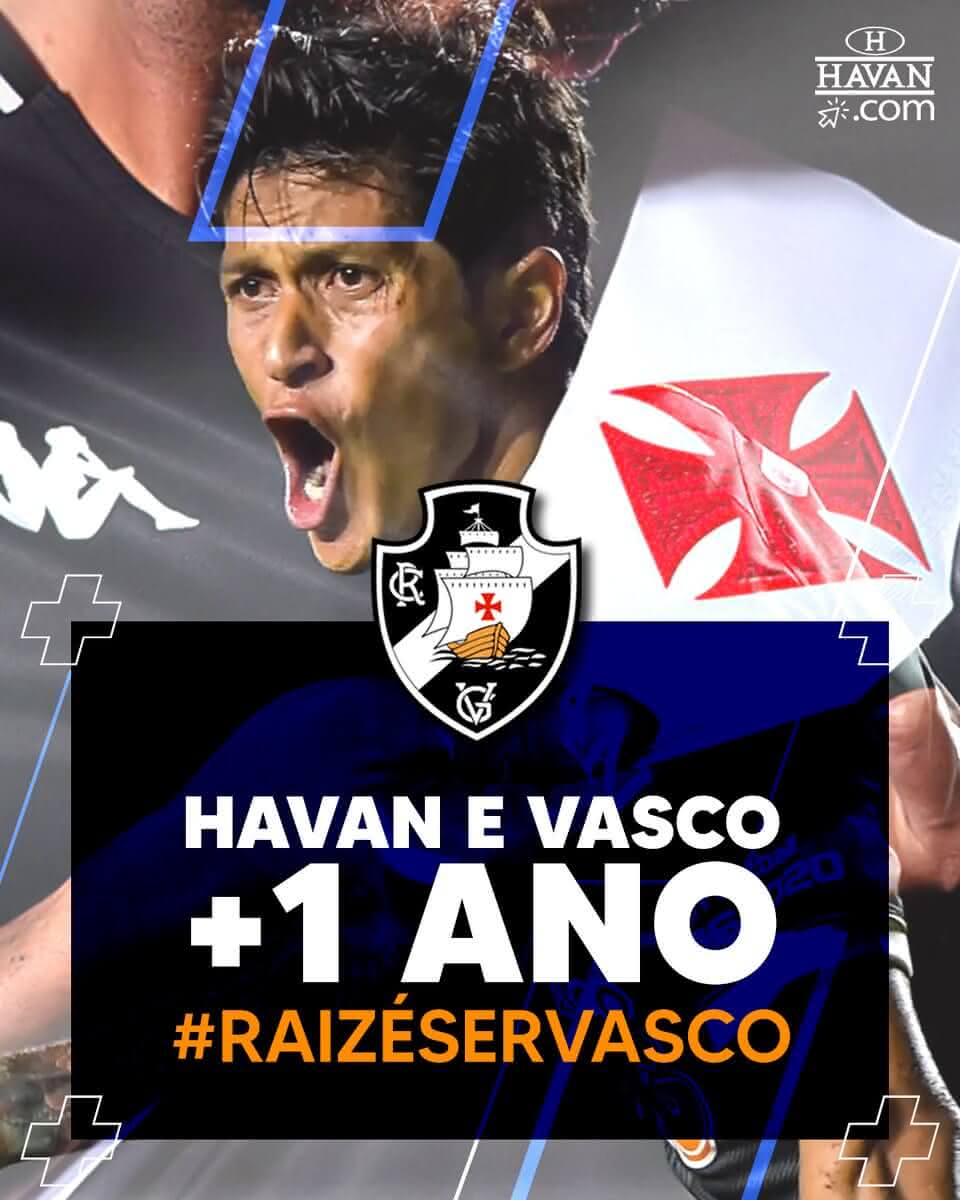 Havan anuncia renovação de contrato com o Vasco