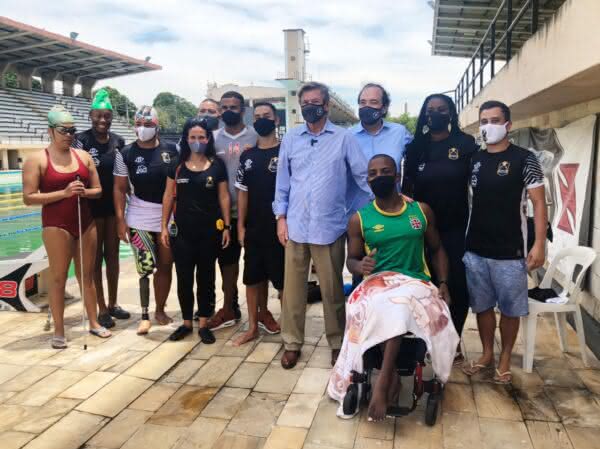 Jorge Salgado e equipe do paralímpico do Vasco