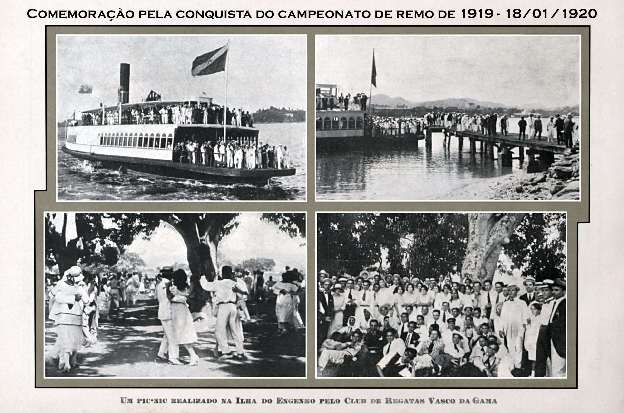 Vasco comemora conquista ao campeonato de remo de 1919