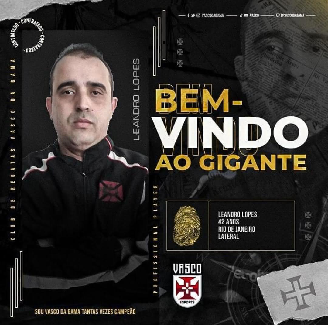 Leandro Lopes do E-Sports do Vasco da Gama