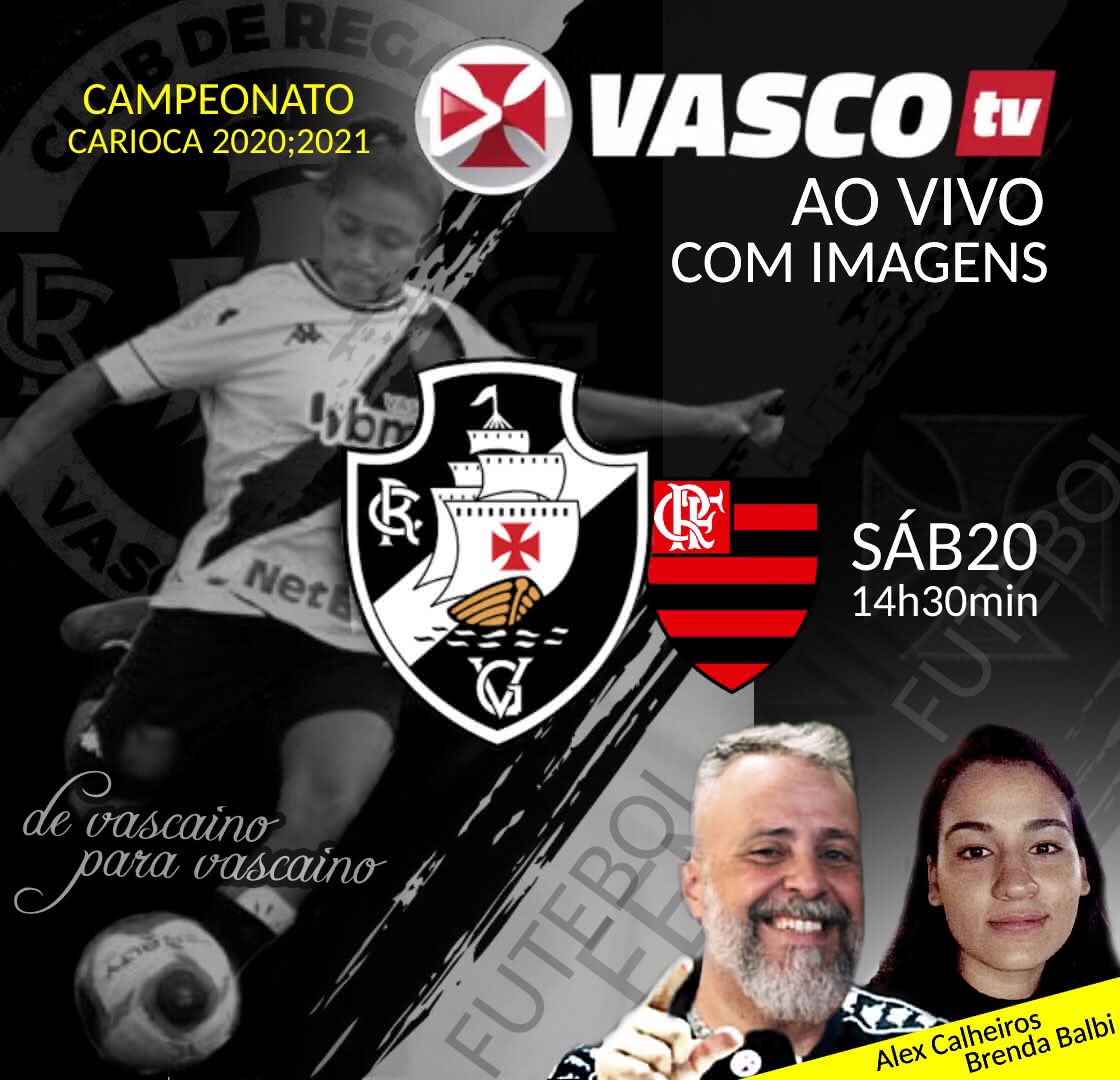 Vasco TV transmite clássico contra o Flamengo neste sábado