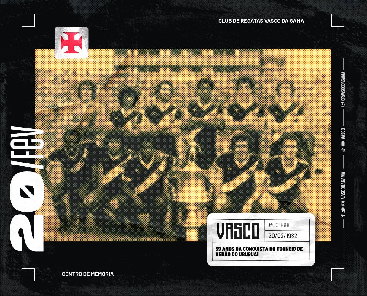 Vasco conquistou o Torneio de Verão do Uruguai em 1982