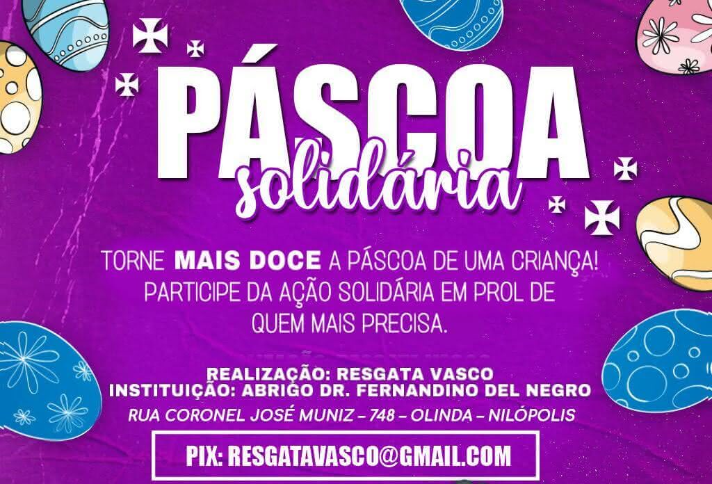 Ação solidária de Páscoa do Resgata Vasco