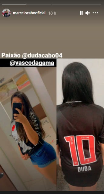 Marcelo Cabo publica foto da filha vestindo camisa do Vasco