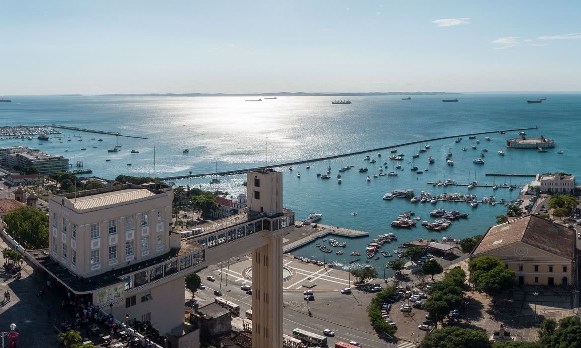 Elevador Lacerda, localizado em Salvador