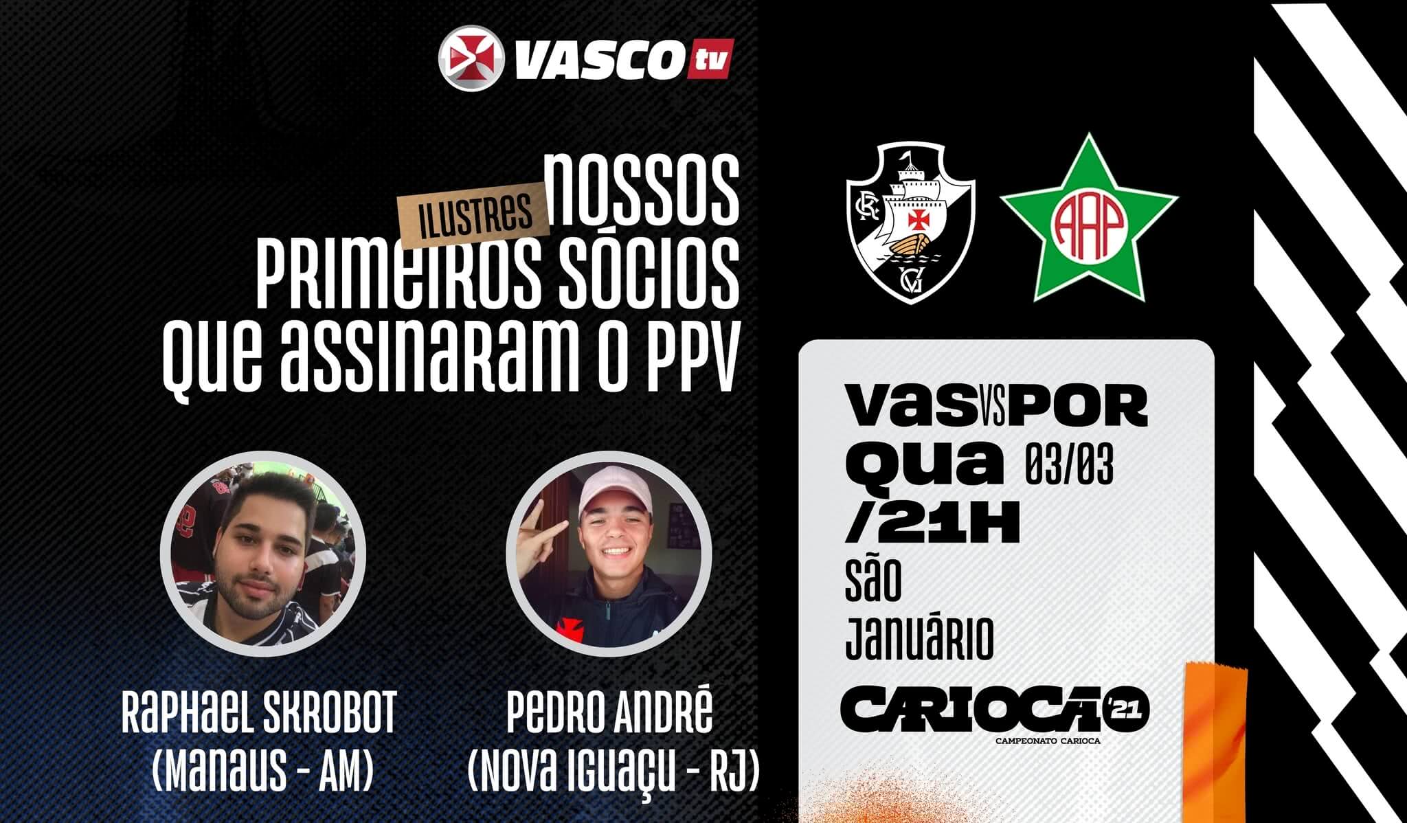 Dois sócios participarão da transmissão de Vasco x Portuguesa