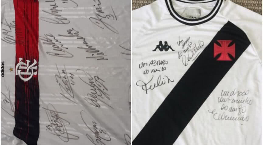 Camisas do Vasco e Flamengo