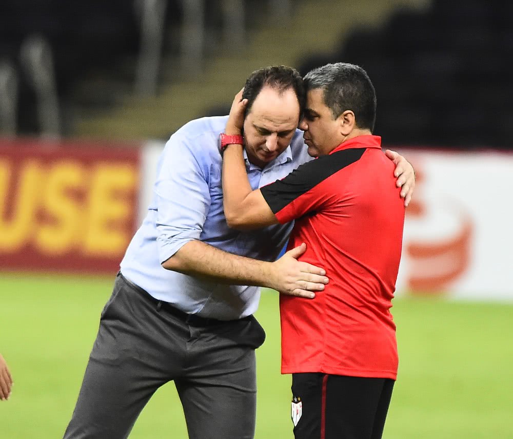 Rogério Ceni e Marcelo Cabo em Flamengo 1 x 1 Atlético-GO, pelo Brasileirão 2020