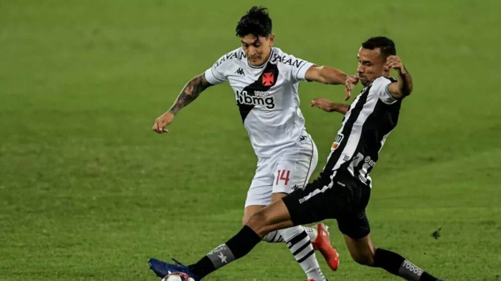 Germán Cano durante o clássico contra o Botafogo