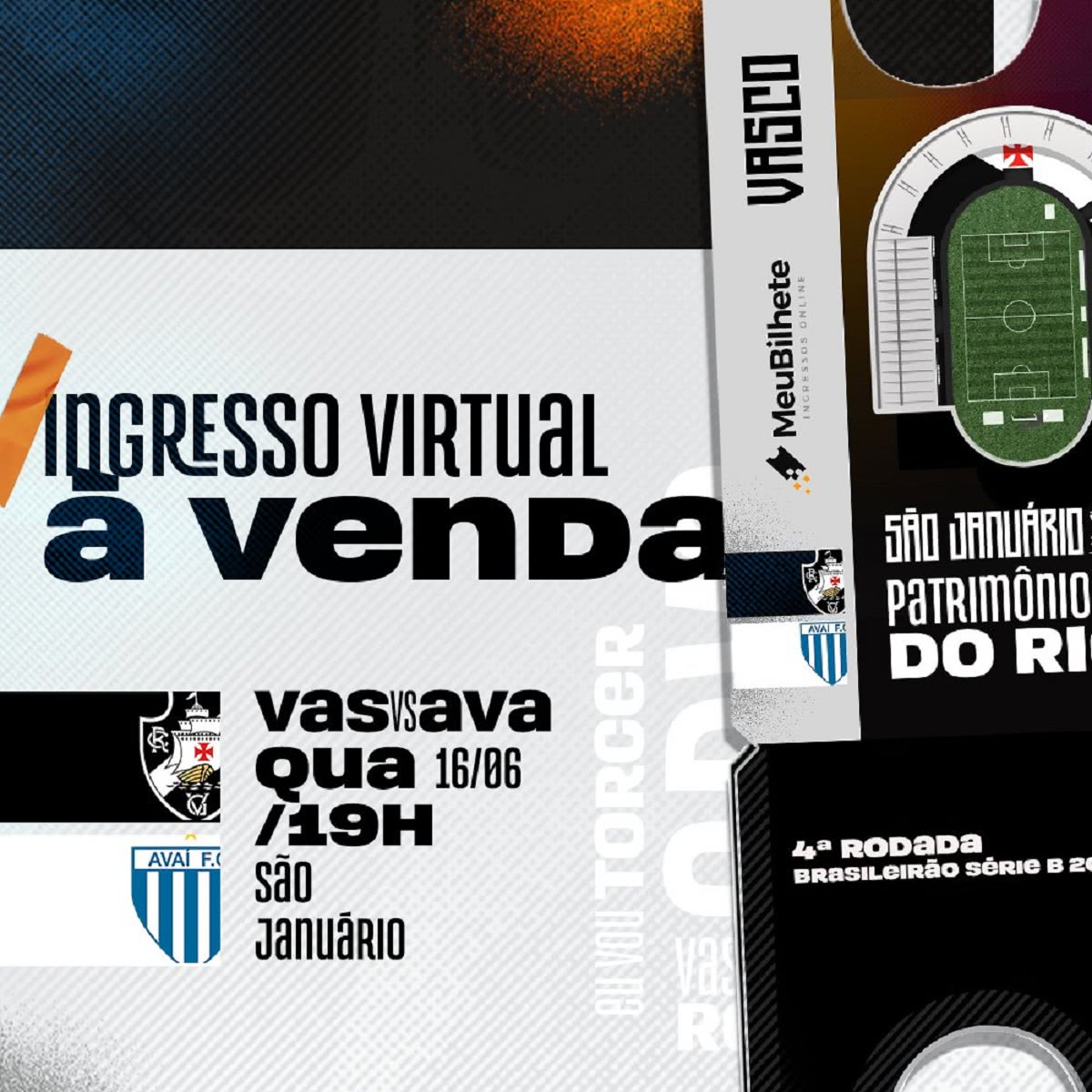 Vasco vende ingressos virtuais para o jogo contra o Avaí