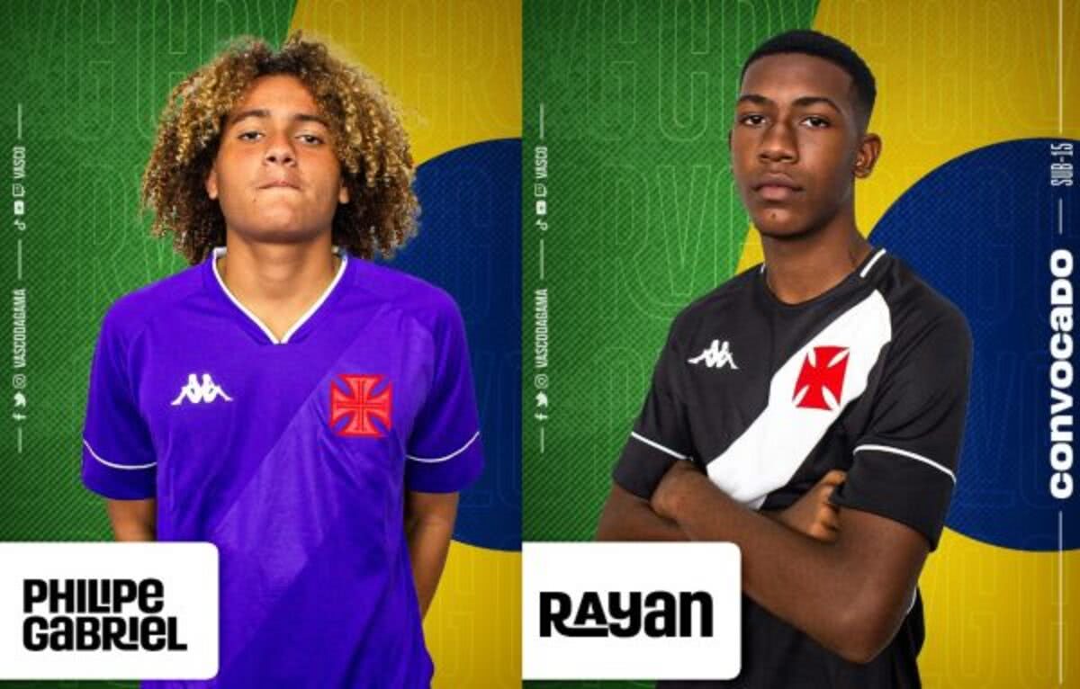 Gabriel e Rayan integram o Sub-15 do Vasco da Gama