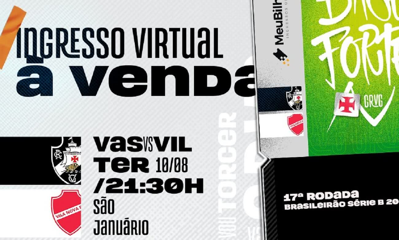 Flyer virtual de Vasco x Vila Nova, pela Série B 2021