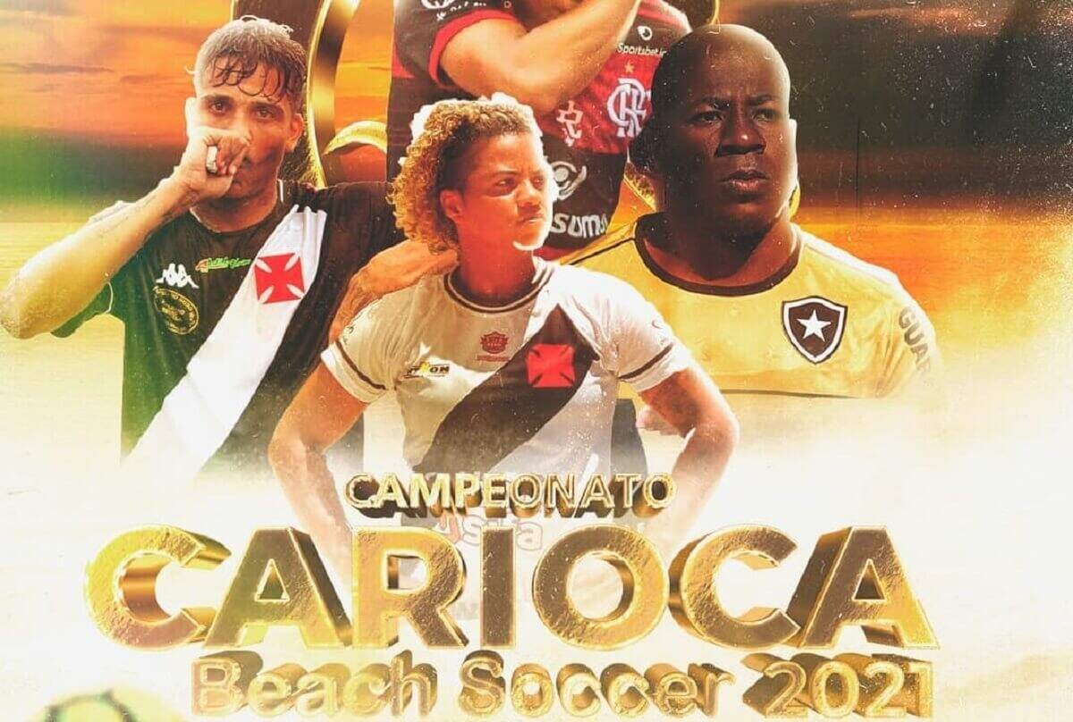 Imagem de divulgação do Campeonato Carioca de Beach Soccer 2021