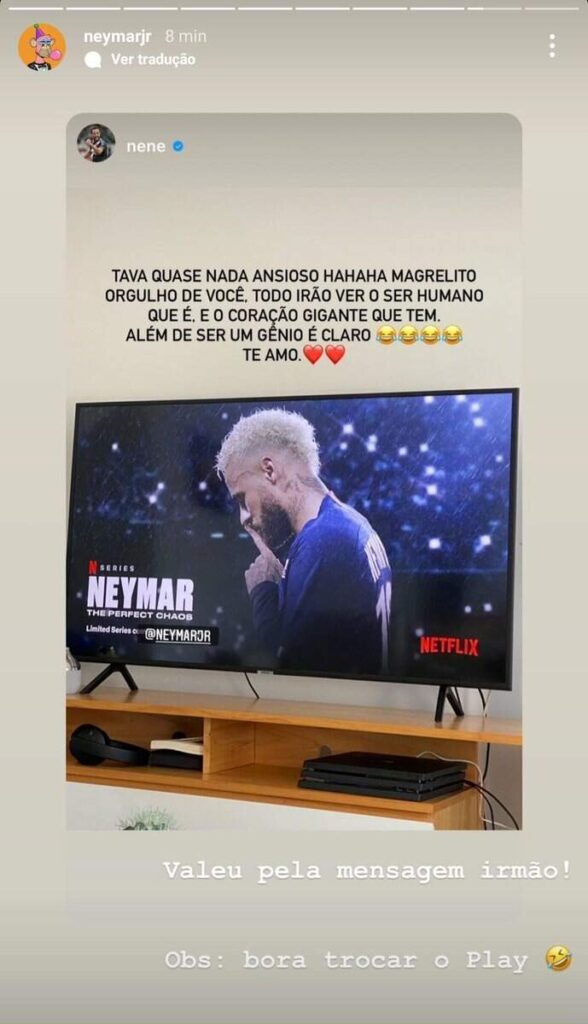 Neymar brinca com Nenê no Instagram