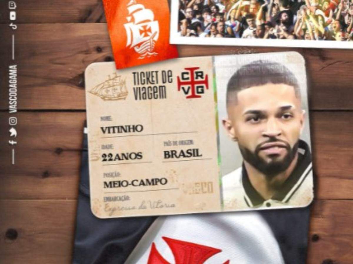 Vasco oficializou a contratação de Vitinho