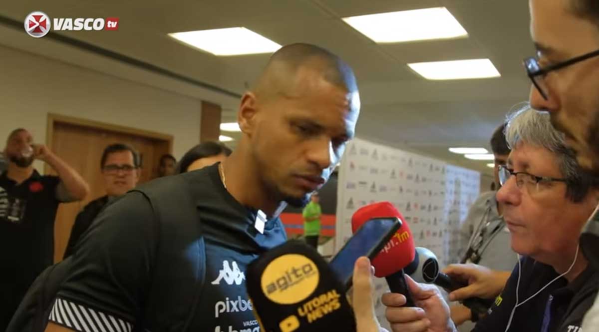 Edimar em entrevista após derrota do Vasco