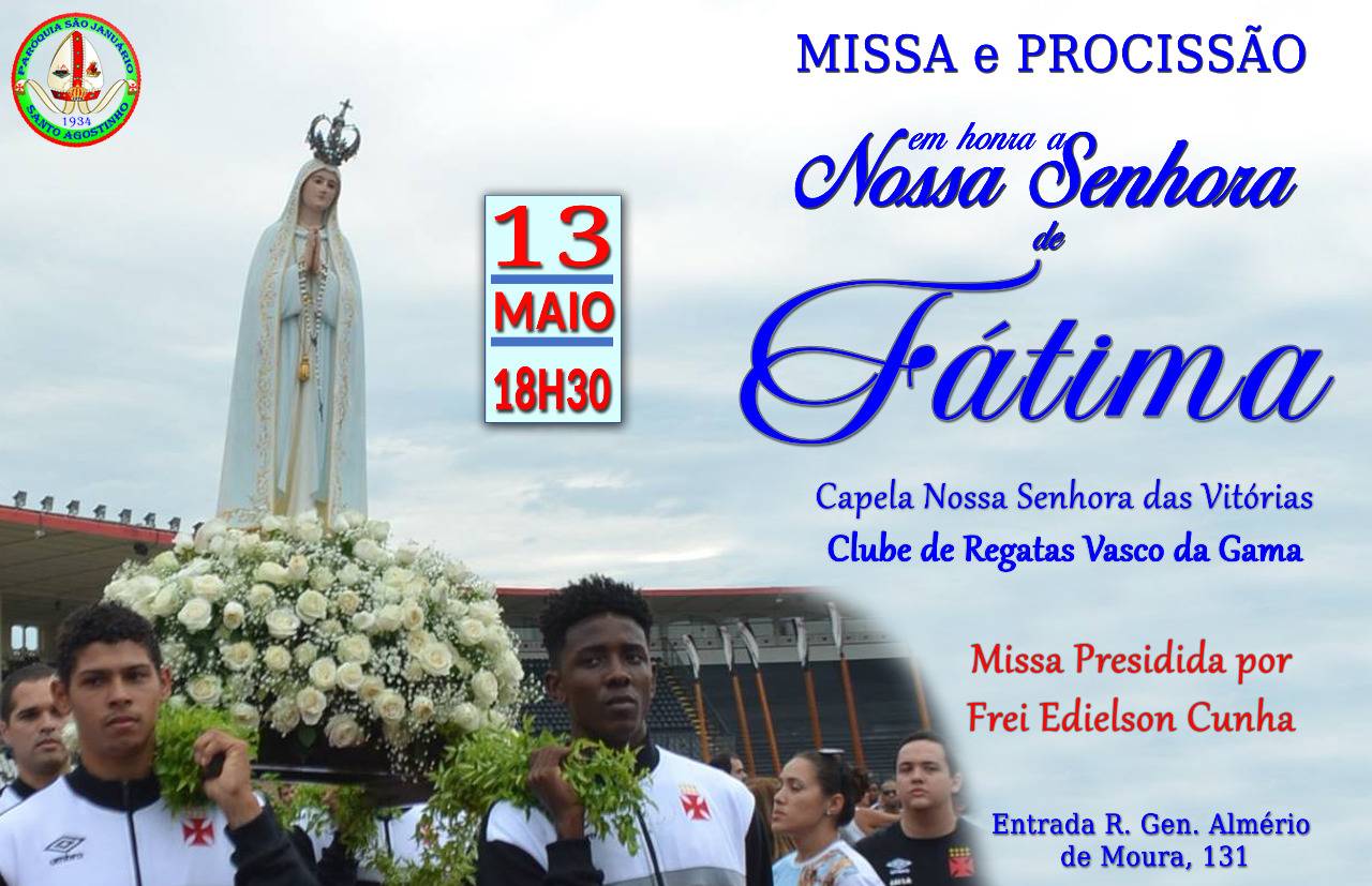 Em 13 de maio é celebrado o dia de Nossa Senhora de Fátima