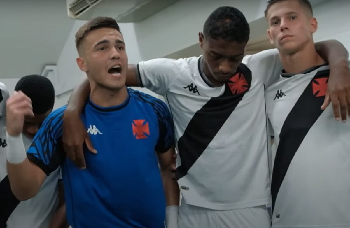Vestiário do Vasco na vitória por 4x0 sobre o Internacional pela Copa do Brasil Sub-17 2022