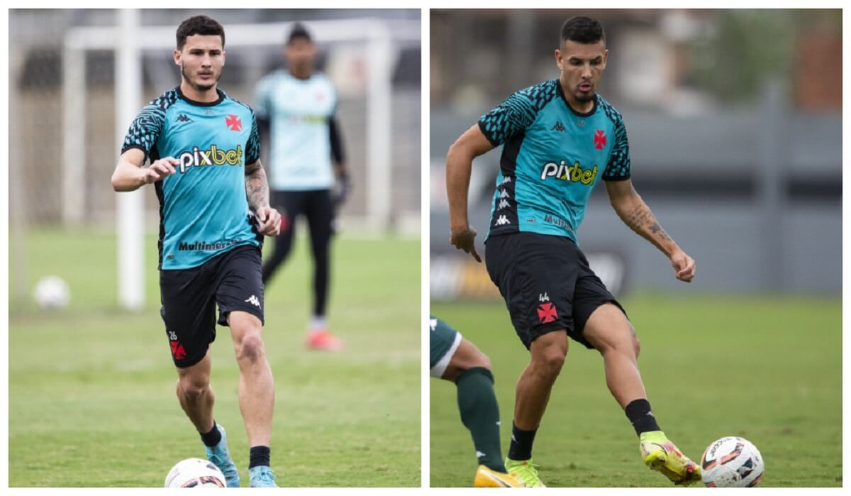 Respectivamente, Danilo Boza e Zé Vitor em jogo-treino do Vasco