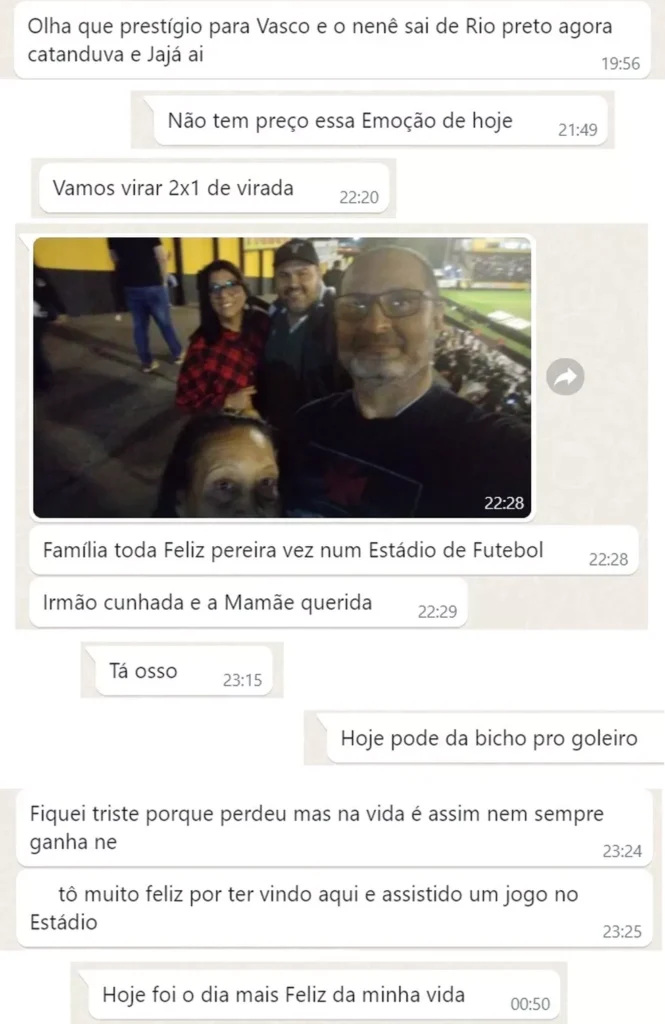 Mensagens do vascaíno Robson