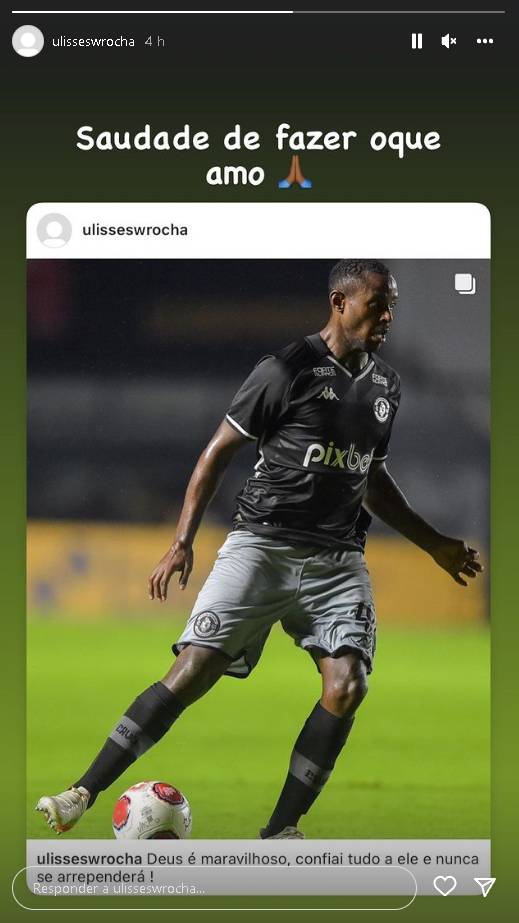 Ulisses revela saudade dos gramados