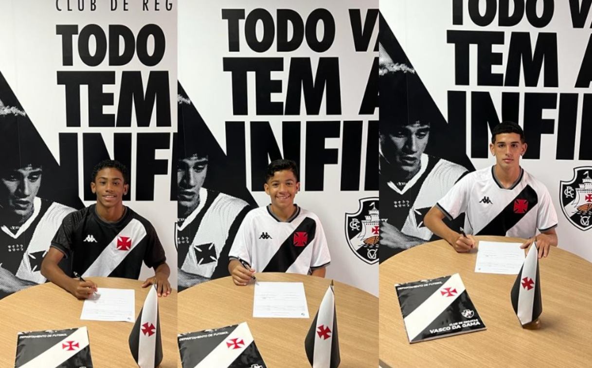 Vasco assina com 3 garotos do Sub-14