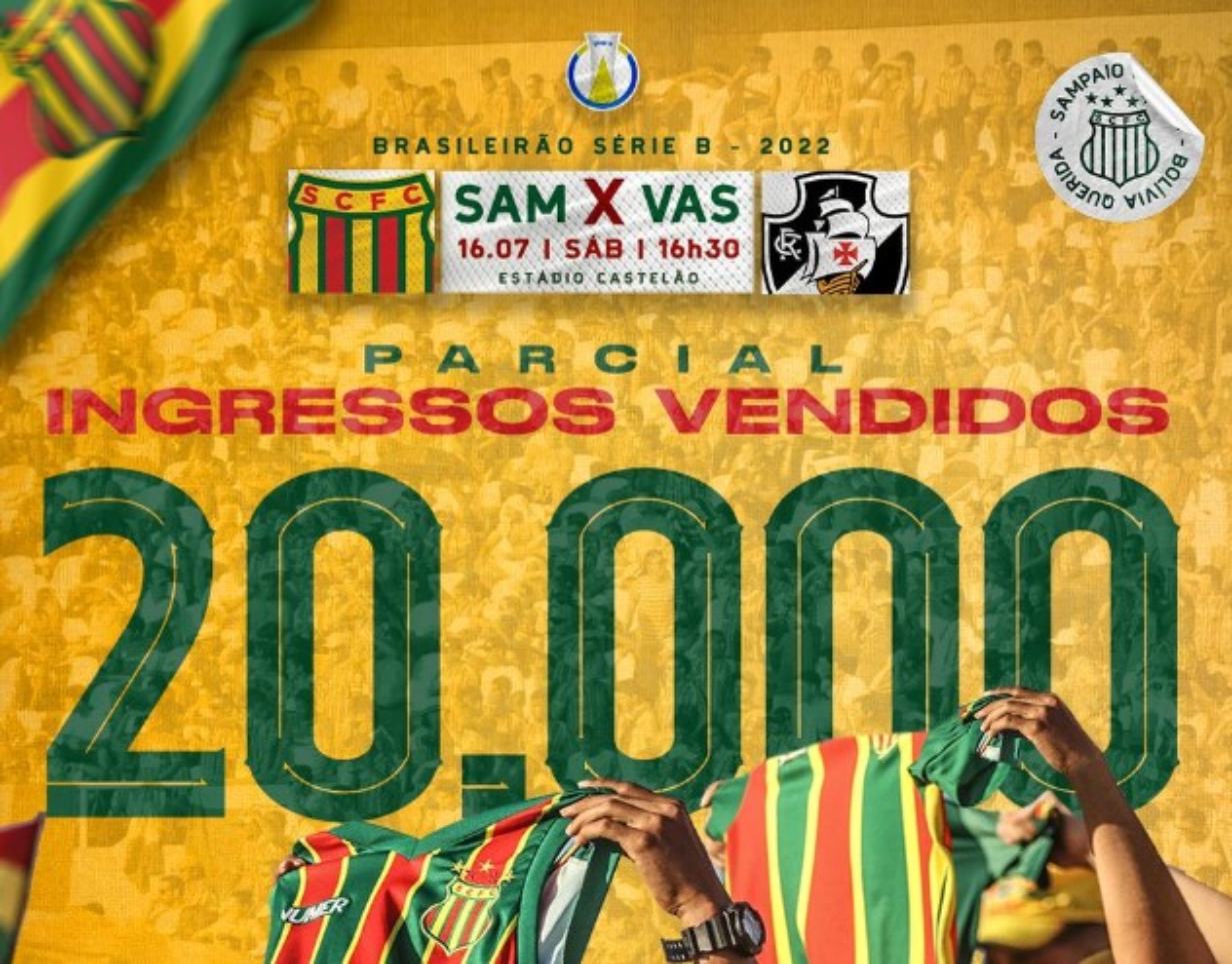 Sampaio Corrêa anuncia 20 mil ingressos vendidos