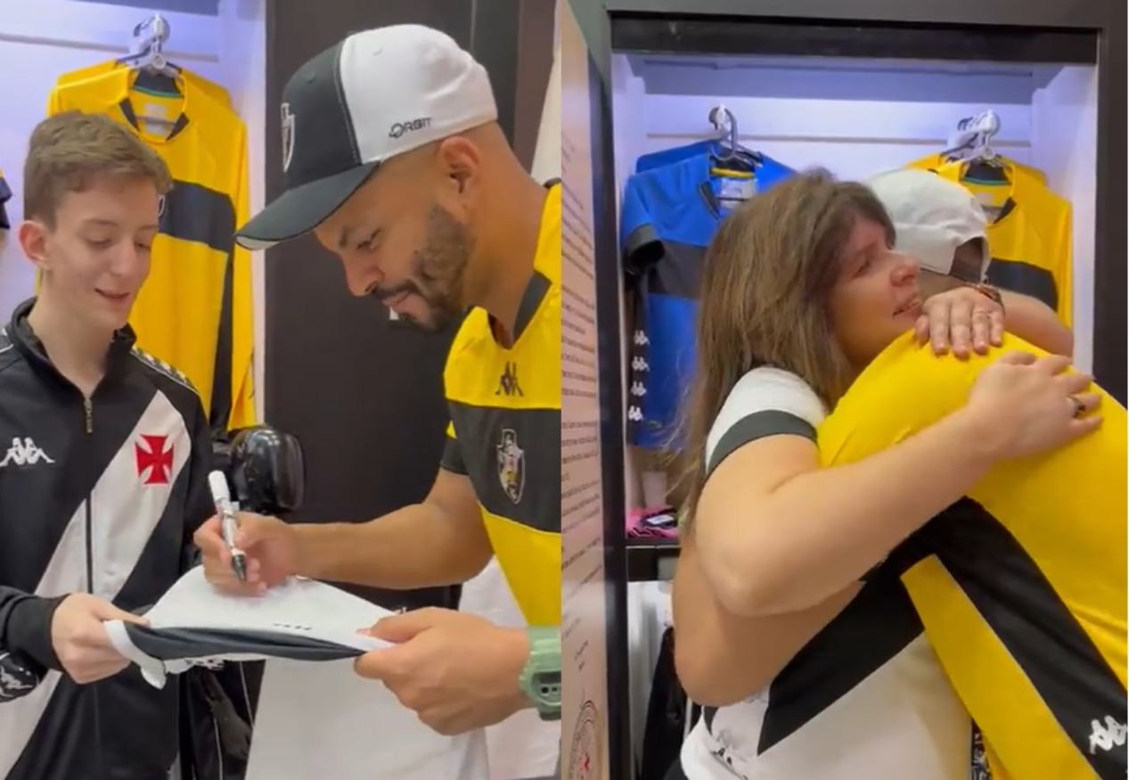 Thiago Rodrigues em encontro com torcedores do Vasco