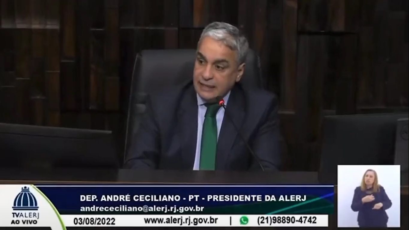 André Ceciliano é presidente da Alerj