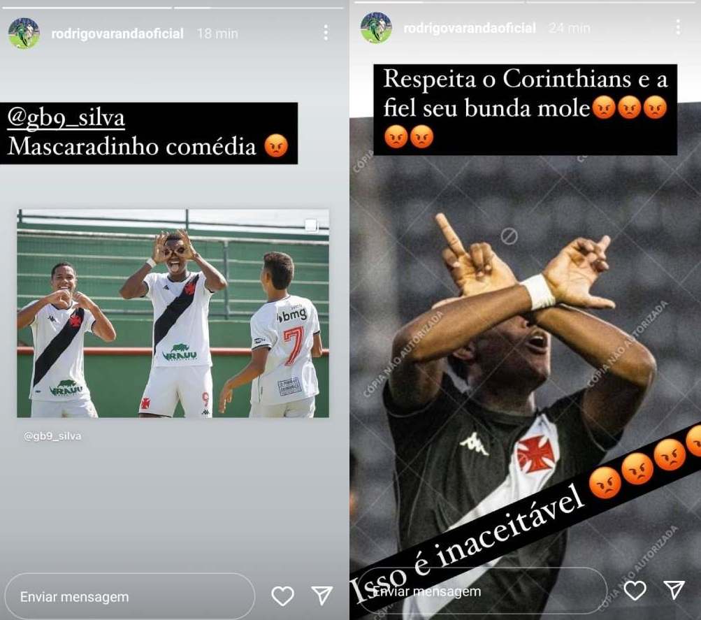 Rodrigo Varanda se irritou com GB do Vasco