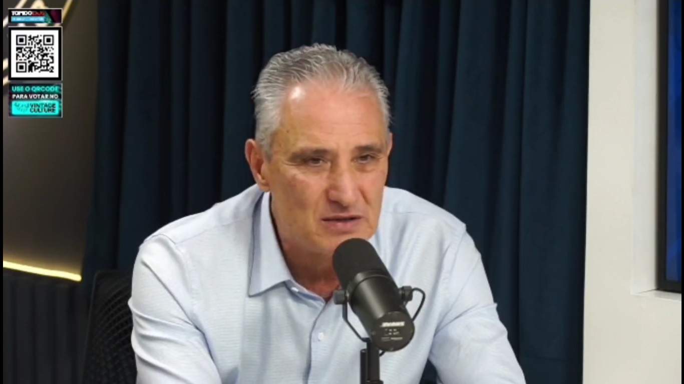 Tite durante participação no Flow Sport Club